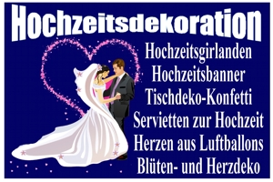 Hochzeit Dekoration, Girlanden, Banner, Hochzeitsdeko