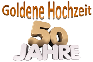 Goldene Hochzeit - Hochzeitsdekoration