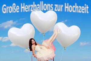 Große herzförmige Ballons zur Hochzeit