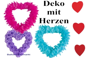 Herzdekoration, Dekoration mit Herzen