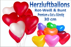 Herzluftballons Standardgröße