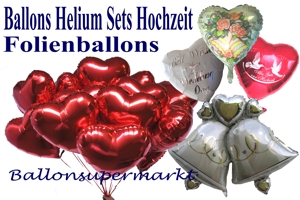 Ballons und Helium Sets Hochzeit - Luftballons aus Folie