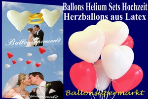 Ballons und Helium Sets Herzluftballons Hochzeit