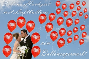 Luftballons zur Hochzeit mit Helium in Sets