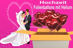 Hochzeits-Folienballons im Karton