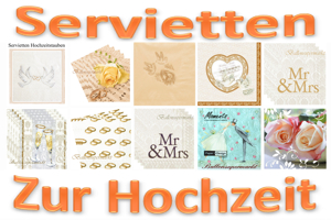 Hochzeitsdeko-Servietten