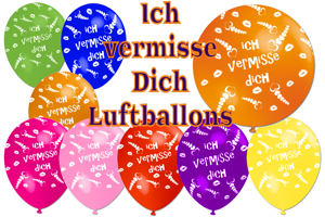 Luftballons Ich vermisse Dich