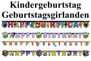 Kindergeburtstag Geburtstagsgirlanden
