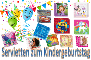 Servietten zum Kindergeburtstag