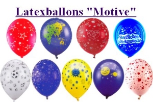 Luftballons mit Motiven, bedruckte Latexballons