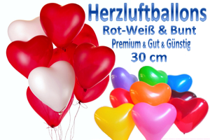 Herzluftballons 30 cm Herzluftballons 30 cm