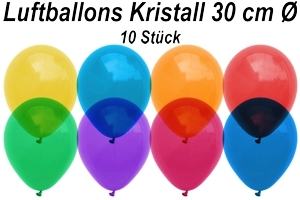 Luftballons Kristall 30 cm - 10 Stück Beutel