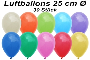 Luftballons 25 cm - 30 Stück Beutel