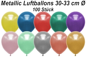 Luftballons Metallic 30 cm - 100 Stück Beutel