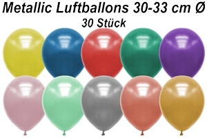 Luftballons Metallic 30 cm - 30 Stück Beutel