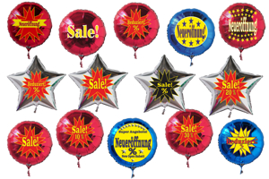 Werbeartikel Luftballons aus Folie, Helium