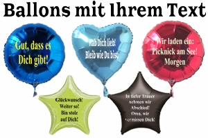 Luftballons mit Ihrem Text