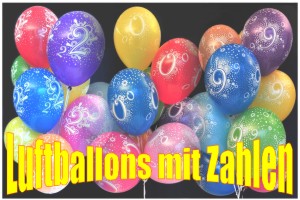 Luftballons mit Zahlen Luftballons mit Zahlen