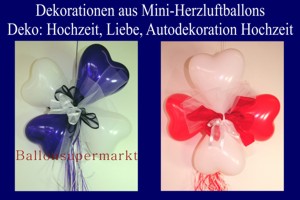 Mini-Herzluftballons Hochzeitsdeko