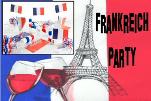 Partydekoration Frankreich