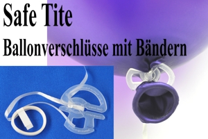 Safe Tite Ballonverschlüsse mit Ballonband