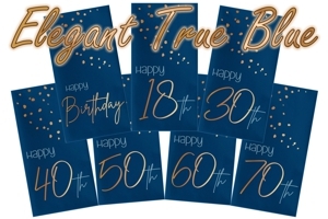 Elegant True Blue, Servietten zum Geburtstag