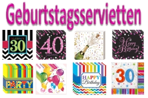 Servietten zum Geburtstag