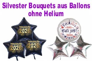 Silvester Bouquets aus Ballons ohne Helium