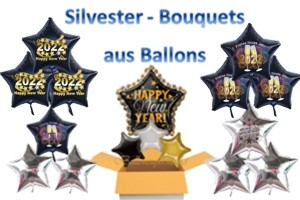 Silvester Bouquets und Ballons