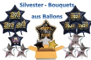 Silvester Bouquets und Ballons mit Helium