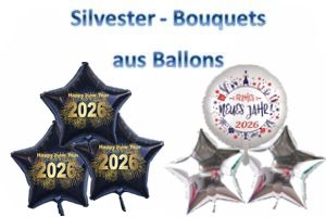 Silvester Bouquets und Ballons mit Helium