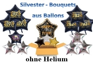 Silvester Bouquets aus Ballons ohne Helium