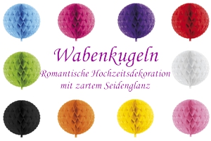 Hochzeitsdekoration Wabenkugeln