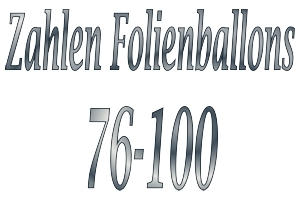 Folienballons Zahlen 76-100