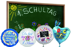 1. Schultag mit Helium