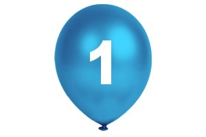 Luftballons Geburtstagszahl 1