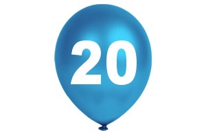 Luftballons Zahl 20