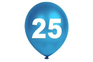 Luftballons Zahl 25