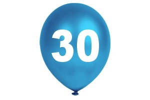 Luftballons Zahl 30