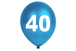 Luftballons Geburtstagszahl 40