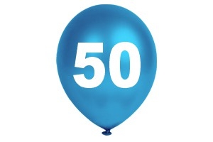 Luftballons Zahl 50