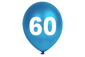 Luftballons Zahl 60