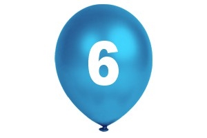 Luftballons Zahl 6