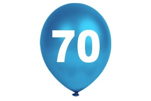 Luftballons Geburtstagszahl 70