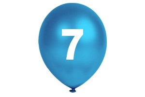 Luftballons Geburtstagszahl 7