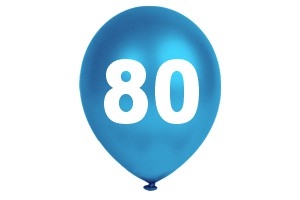 Luftballons Zahl 80