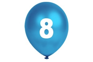 Luftballons Geburtstagszahl 8