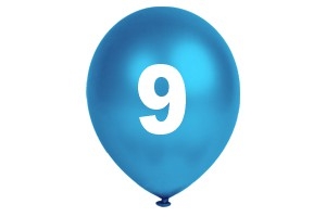 Luftballons Zahl 9