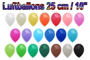 Luftballons, Rundform, 25 cm