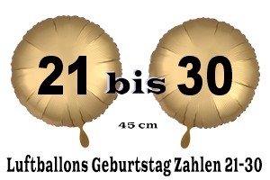 Luftballons Geburtstag 21-30
